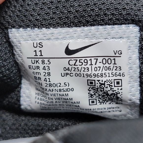 Nike CZ5917 001 Hyperdiamond 4 Elite Metal Softball Cleats Black Grey Wmns Sz 11 - Picture 4 of 10